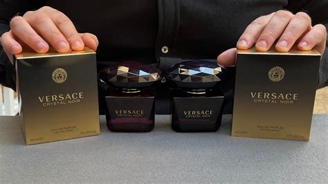 fake versace crystal noir|Versace Crystal Noir perfume boots.